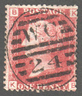 Great Britain Scott 33 Used Plate ? - KB - Click Image to Close